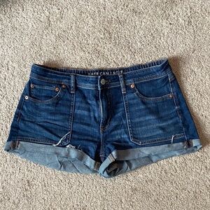 American Eagle Outfitters Women's Dark Blue Jean Shorts